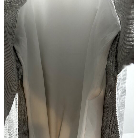 Vtg Lauren Ralph Lauren Sweater Womens L Gray Layered Shirttail Hem Cotton Knit - Picture 6 of 8